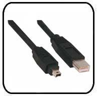 6 to 4 Pin Firewire IEEE 1394 iLink Cable 10 ft